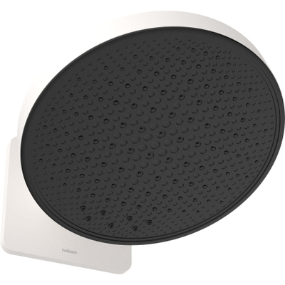 Hotbath &MORE Pomme de douche encastrée - 30cm - ronde - avec boîte - 2 fonctions - Mat blanc