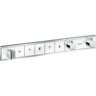 Hansgrohe RainSelect afbouwdeel voor inbouw douchekraan thermostatisch voor 5 functies 66.9x90cm zwart/chroom