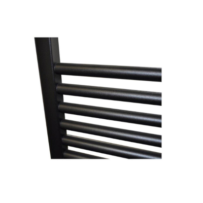 Sanicare Radiateur électrique Design - 111.8x60cm - 730W - design - thermostat - chrome - en bas à droite - noir mat