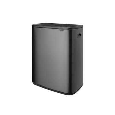 Brabantia Bo Touch Bin Poubelle - 60 litres - seau intérieur en plastique - confident grey