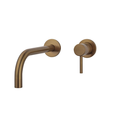 Wiesbaden Slim Mitigeur lavabo - partie de finition - levier - Coldstart - Bronze cuivre brossé