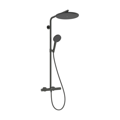 Hansgrohe Raindance alive s puro Showerpipe - 300 - 1jet - met Ecostat Element - geborsteld zwart chroom (antraciet)