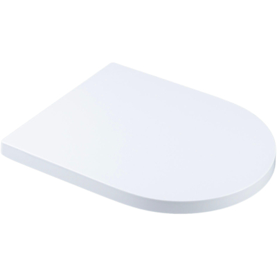 QeramiQ Dely Swirl Ensemble WC- 36.3x51.7cm - Réservoir encastré Geberit UP320 - Abattant de 35mm d'épaisseur - Plaque de commande noire mate - Boutons ronds - Blanc mat