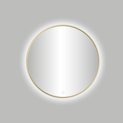 Best Design Nancy Venise Miroir avec éclairage LED rond 80cm Doré mat