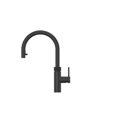 Quooker BE Flex Round Robinet d'eau bouillante - bec pivotant & extractible - réservoir Combi+ - Eau chaude / bouillante - noir