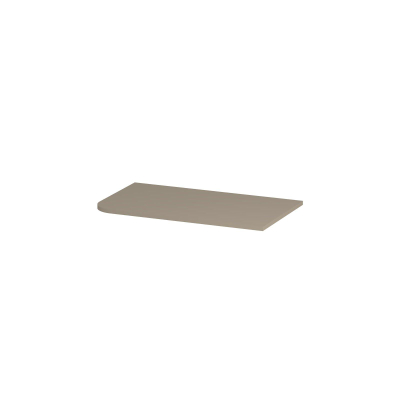 INK Concept R Wastafelblad - 80x45x1.7cm - tbv onderkast afgerond links - MDF lak - Mat creme cotton