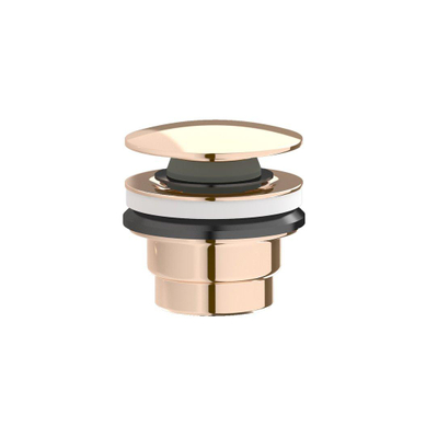 Romadesign bouchon de vidage avec/sans trop-plein 2 en 1 1/4max. 70mm, cuve y compris rosace doré