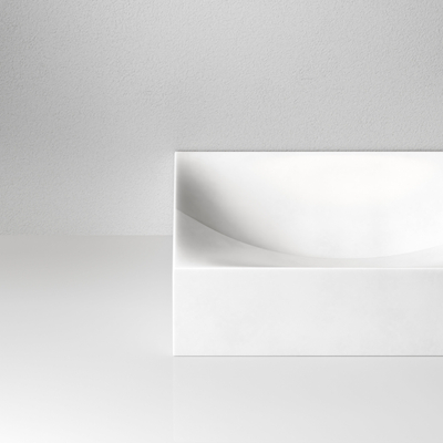 Clou Vale Lavabo - 38x19x7cm - trou de robinet pré-percé à droite - blanc mat
