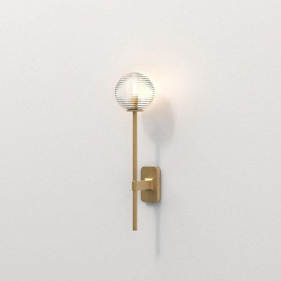 Astro Tacoma Single Grande Applique murale - incl. verre clair cannelé - G9 - laiton