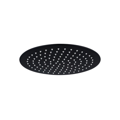 FortiFura Calvi Inbouw Regendoucheset - thermostatisch - plafondarm -glijstang - 25cm hoofddouche - handdouche rond - zwart mat