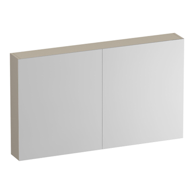 BRAUER Impress armoire de toilette – 119 x 70 x 15 cm – 2 portes, portes-miroir double face – Beige mat