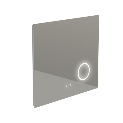 Thebalux spiegel model H rechthoekige spiegel voorzien van RGB indirect rondom spiegelverwarming touchbediening en verlichte vergrootspiegel