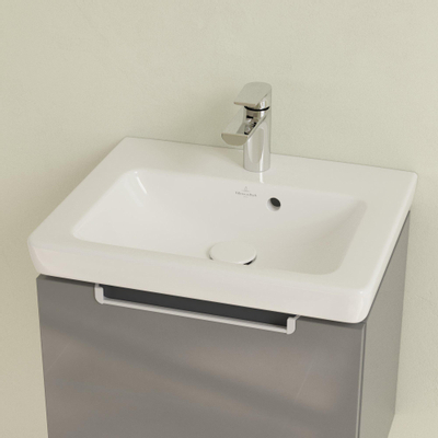 Villeroy & Boch Subway 2.0 meubelfontein - 50x40cm - 1 kraangat - met overloop CeramicPlus - White Alpine (glans wit)