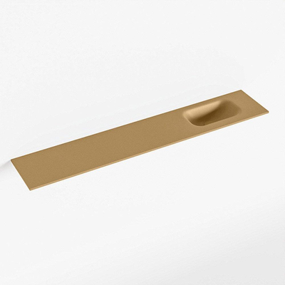 Mondiaz EDEN Fontein - 120x23x0.9cm - wasbak Rechts - zonder kraangaten - voor toiletmeubel - Solid surface - Oro