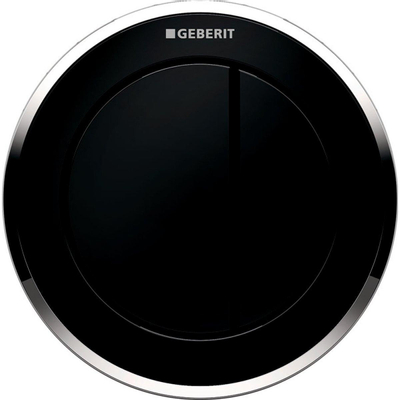 Geberit Type10 2 boutons poussoirs pneumatiques encastrés chrome noir