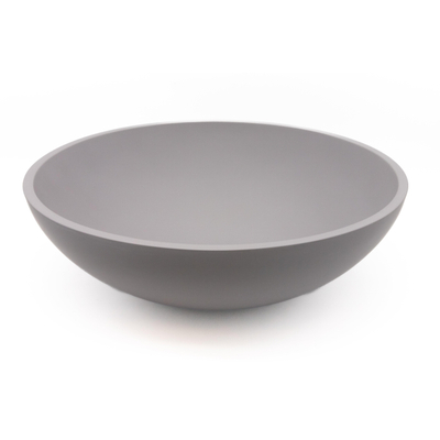 Zeza Element Waskom - 41x41x14cm - solid surface - mat licht grijs