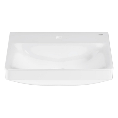 Grohe Euro Ceramic Wastafel - vrijhangend - 55x 44cm - met kraangat - zonder overloop - exclusief wandbevesting - alpine wit