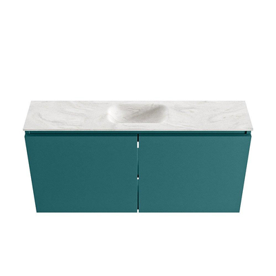 MONDIAZ TURE-DLUX 100cm toiletmeubel Smag. EDEN wastafel Ostra positie midden. Met 1 kraangat.