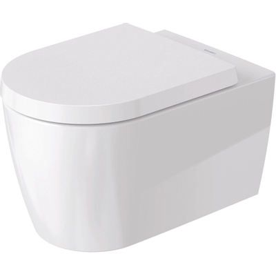 Duravit Me by Starck Ensemble WC – réservoir encastré avec mécanisme de chasse UP320 – abattant à fermeture ralentie (soft-close) – plaque de commande noir mat – boutons ronds – noir mat