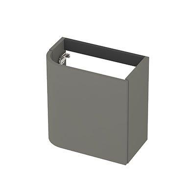 INK Concept R Meuble sous-lavabo pour lave-mains - 40x22x40cm - 1 porte - ouverture à droite - angle arrondi - MDF laqué - vert béton mat
