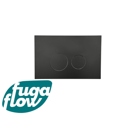 FugaFlow Eccelente Press Plaque de déclenchement DualFlush pour bâti-support Geberit UP320 ABS Rond Noir mat