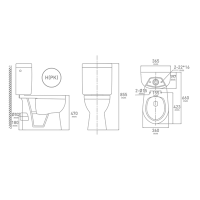 GO by Van Marcke XJoy Toilet au sol - sans bride - rehaussé - PK - abattant wc - soft close - porcelaine blanche