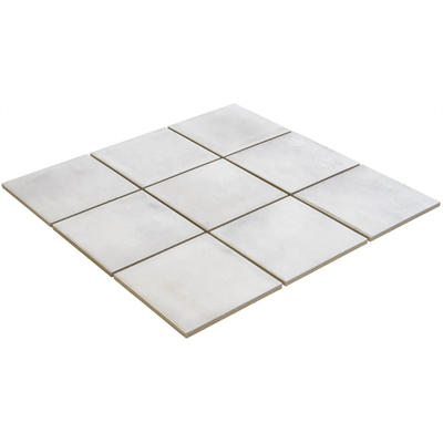 La Mosaic Factory Kasba carreau mosaïque - 30x30cm - carrelage mural - Carré - Porcelaine Blanc Mat