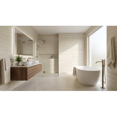 Baldocer Ceramica Venice Carrelage mural - 30x90cm - rectifié - Beige mat