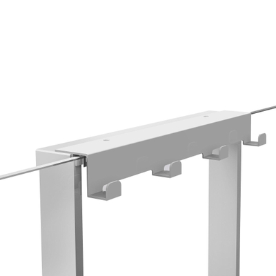 Fortifura Galeria schap met 4 haken - voor douchewand - 50x50x6.5cm - mat wit
