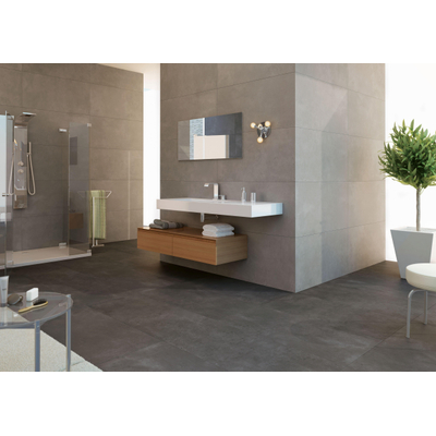 Terravito Velaro wand- en vloertegel - 60x120cm - gerectificeerd - Betonlook - Antracite mat (antraciet)