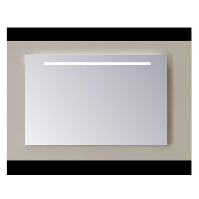 Sanicare Q-mirrors miroir sans cadre / PP aiguisé 70 cm 1 x bande horizontale avec LEDs blanc chaud