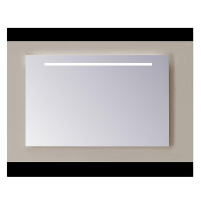 Sanicare Q-mirrors spiegel zonder omlijsting / PP geslepen 100 cm 1 x horizontale strook met cold white leds