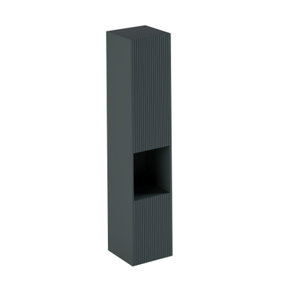 Thebalux Modena Armoire haute - 36x35x165cm - ouverture à gauche - 2 portes - push open - Vert émeraude