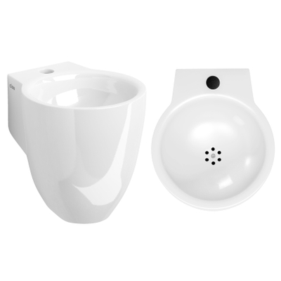 Clou Flush 6 lave-mains 27x28cm trou de robinet céramique blanc