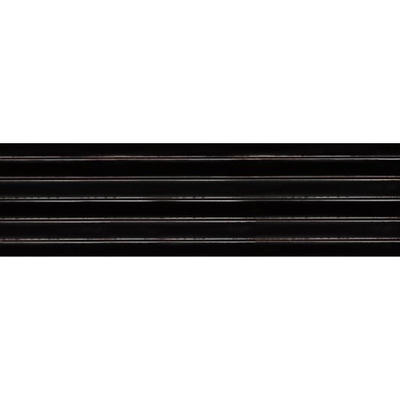 SAMPLE vtwonen Tegels Rib Wandtegel - 13x45cm - 9mm - Witte scherf - Azabache (Zwart)