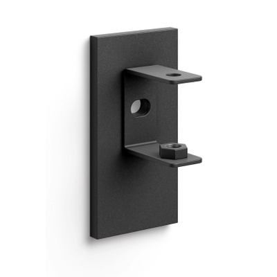 Zack Linea adapter wandhouder RVS voor lijmbevestiging set van 2 zwart OUTLETSTORE