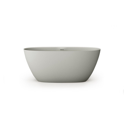 Zeza Element Baignoire îlot- 145x71x60cm - solid surface - gris clair