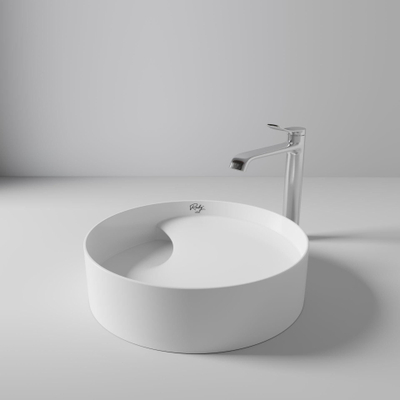 Creavit Ruby vasque - 40x40x11 - ronde - à poser - céramique - blanc brillant