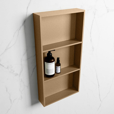 MONDIAZ EASY Nis - 59.5x29.5cm - geschikt voor in- of opbouw - 3 vakken - kleur Oro | Oro