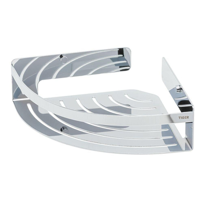 Tiger Caddy Panier de douche d'angle grand Chrome 22.4x7x22.4cm