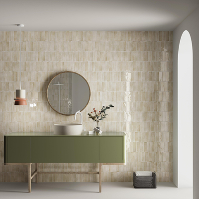 Terravito Ardeno Koko Voor wandtegel - 150x50cm - 8mm - Crème