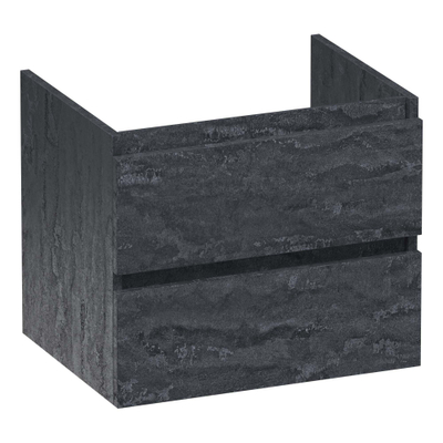 BRAUER Joy meuble sous-lavabo 60 2 tiroirs softclose - sans poignées - 1 découpe pour siphon - Damascus