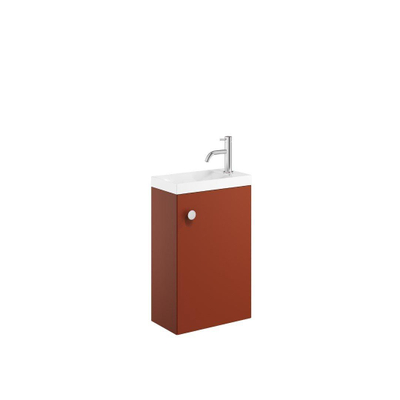 Crosswater Alo Toiletmeubel - 40x22cm - zonder greep - zacht klei - soft clay (rood)
