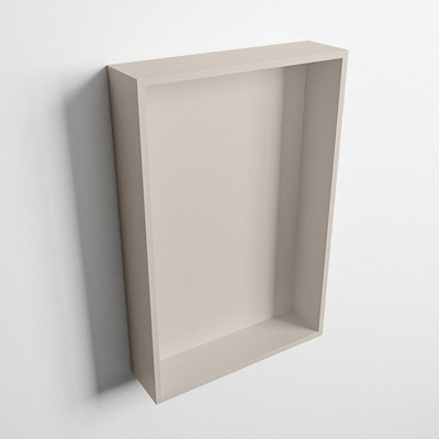 Mondiaz Easy nis 29.5x44.5x8cm voor Inbouw/opbouw 1 open vak Solid surface Linen/Linen