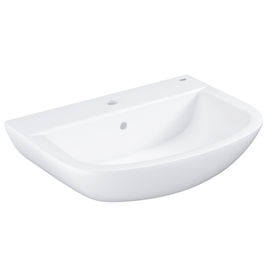 Grohe Bau Wastafel - 1 kraangat - met overloop - 64.6x46.8cm - wit