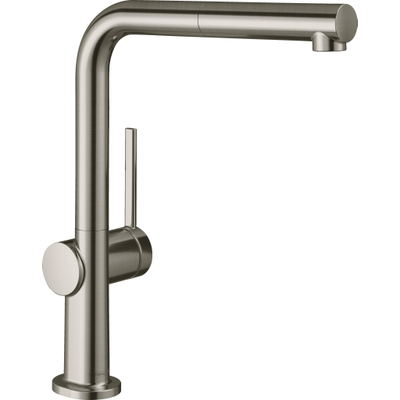 Hansgrohe Talis m54 - 1 greeps keukenmkr - 270 uittrekb uitloop - sbox - rvs- look (rvs)