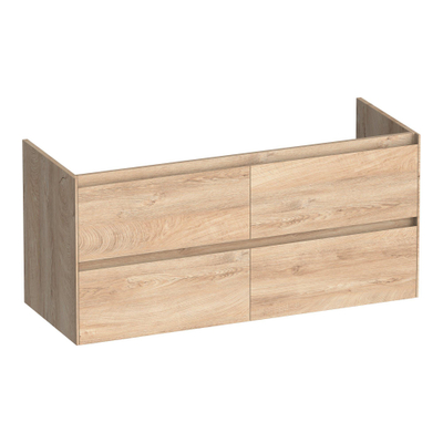 BRAUER Inspire wastafelonderkast 120 4 softclose lades - greeploos - 2 sifon uitsparingen - Forest Wheat