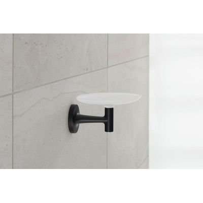 Duravit Starck T Porte-savon avec soucoupe Noir mat