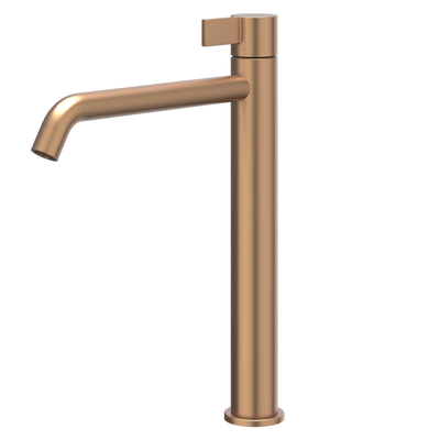 Ivy Pact wastafelkraan - opbouw - hoog - voorsprong 20.8cm - coldstart - PVD - geborsteld koper