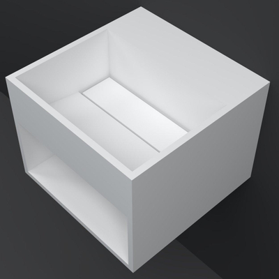 Arcqua Crosstone raf fountain 32x32x25cm solid surface matt white